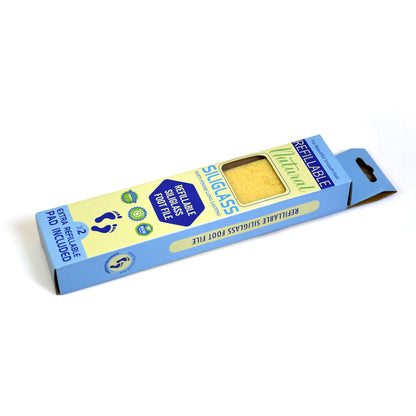 Foot File With New Sharper Yellow Pumice Plastic Handle | 1 Box With Extra Replacement Pumice
