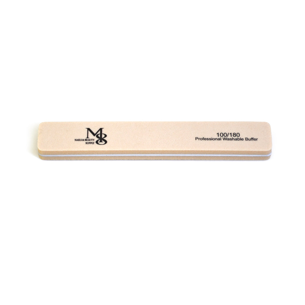 7 Inch Jumbo Nail Buffer 100/180#Grit | 10Pcs Bag White Plastic Base
