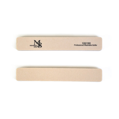 7 Inch Jumbo Nail Buffer 100/180#Grit | 10Pcs Bag White Plastic Base
