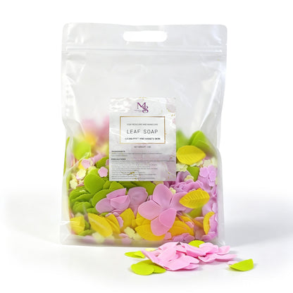 Flower Soap, 1LB/Bag 24*35cm, Rose fragrance Assorted Leaf & Flower Shapes, Gentle Hand & Foot Cleansing Soap
