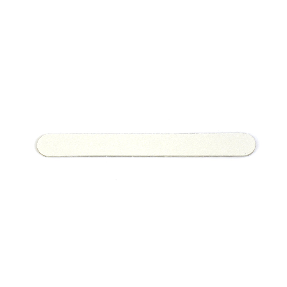 White Mini Disposable Nail File Wood Inside 80/100#Grit | 50Pcs Bag