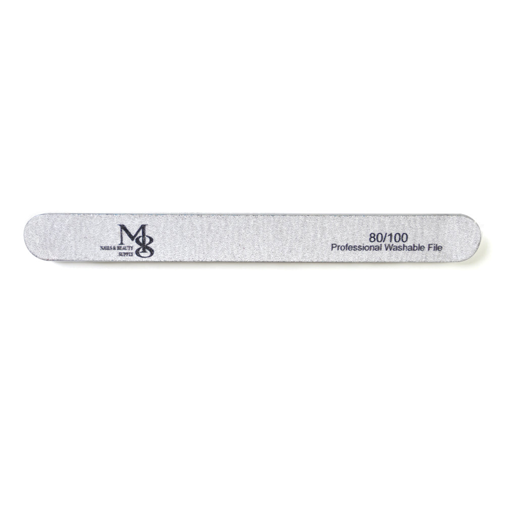 7 Inch Regular Wooden Zebra Nail File 80/100#Grit | 50Pcs Pack Wooden Board Center