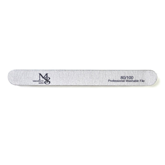 7 Inch Regular Wooden Zebra Nail File 80/100#Grit | 50Pcs Pack Wooden Board Center