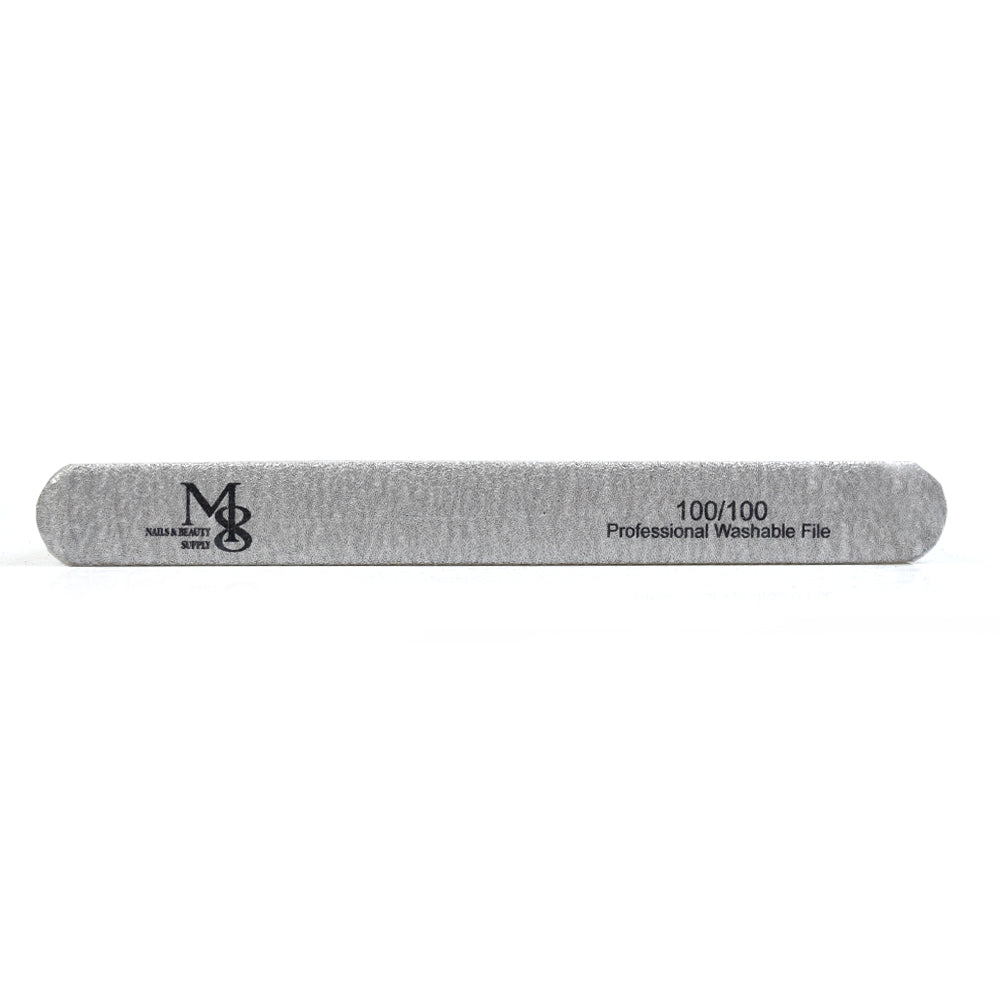 7 Inch Zebra Nail File | 80/80#Grit or 100/100#Grit Double‑Sided Nail File White Base（50pcs/pack）