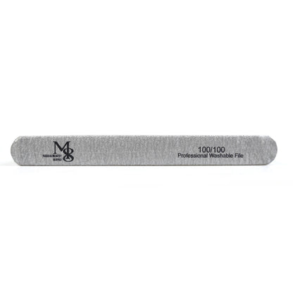 7 Inch Zebra Nail File | 80/80#Grit or 100/100#Grit Double‑Sided Nail File White Base（50pcs/pack）