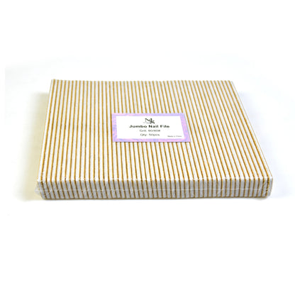 7 Inch Jumbo Golden Nail File Bulk Carton | 1000 Pcs Professional Nail Files 80/80#Grit（1000pcs/ctn）