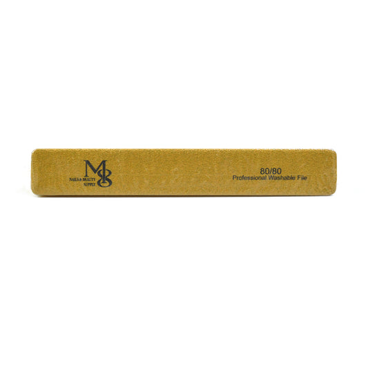 7 Inch Jumbo Golden Nail File | 80/80# Grit White Base Nail File（50pcs/pack）
