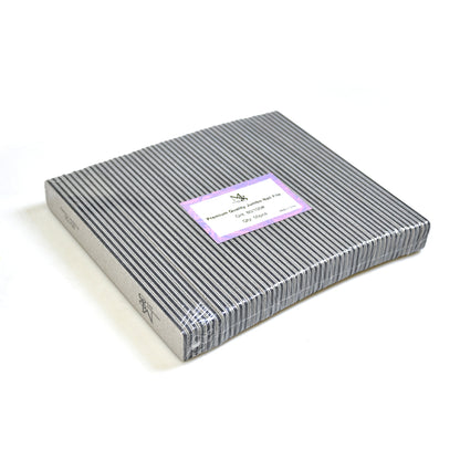 7 Inch Jumbo Zebra Nail File 80/100 Grit | 50Pcs Pack Black Plastic Base