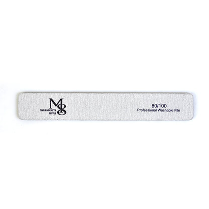 7 Inch Jumbo Zebra Nail File 80/100 Grit | 50Pcs Pack Black Plastic Base