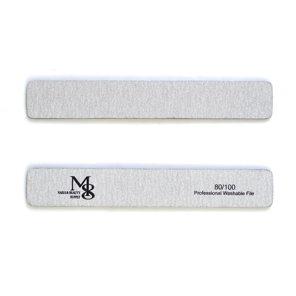 7 Inch Jumbo Zebra Nail File 80/100 Grit | 50Pcs Pack Black Plastic Base
