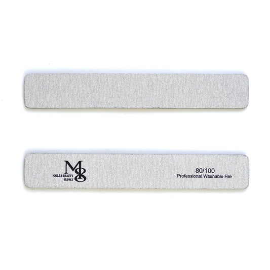 7 Inch Jumbo Zebra Nail File 80/100 Grit | 50Pcs Pack Black Plastic Base