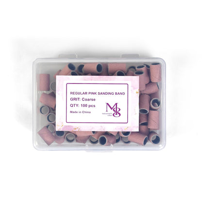 regular sanding bands pink fit 6.3mm mandrel bits 80/120/150/240#Grit（100pcs/box）
