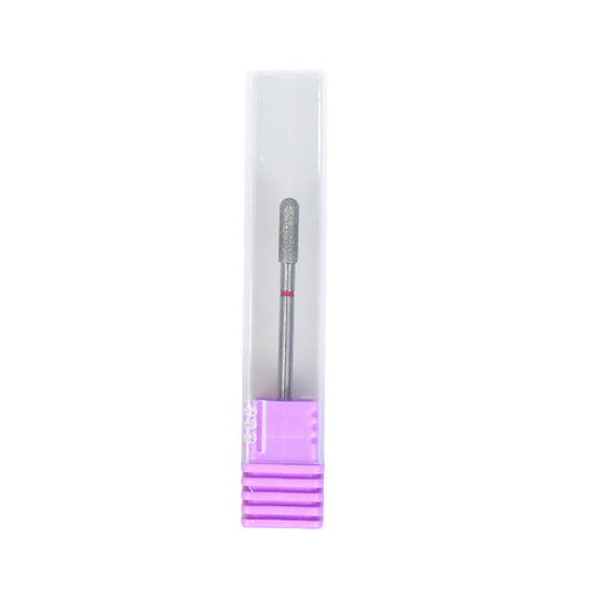 Fine Grit F Round Top Cylinder Diamond Nail Bit 3*10mm For Nail Surface Polishing