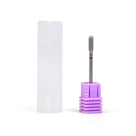 Fine Grit F Round Top Cylinder Diamond Nail Bit 3*10mm For Nail Surface Polishing