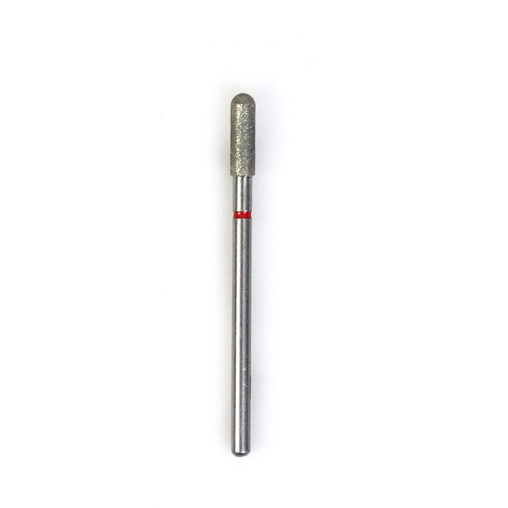 Fine Grit F Round Top Cylinder Diamond Nail Bit 3*10mm For Nail Surface Polishing