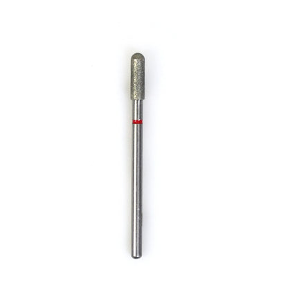 Fine Grit F Round Top Cylinder Diamond Nail Bit 3*10mm For Nail Surface Polishing