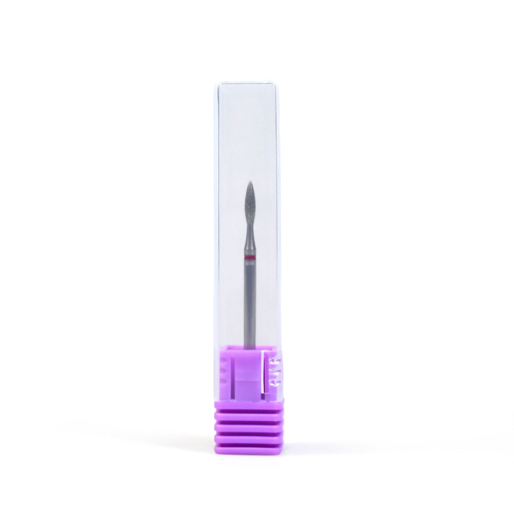 Fine Grit F Flame Diamond Nail Bit 2*8mm For Nail Drill Cuticle Clean