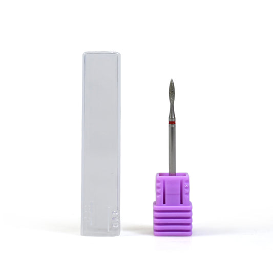 Fine Grit F Flame Diamond Nail Bit 2*8mm For Nail Drill Cuticle Clean