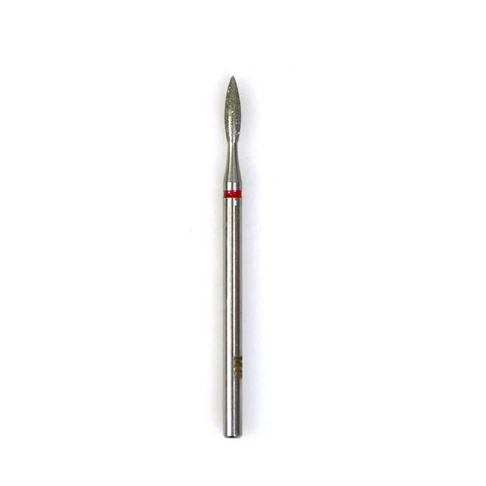 Fine Grit F Flame Diamond Nail Bit 2*8mm For Nail Drill Cuticle Clean