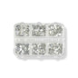 6 Grids Mixed Shape Silver Nail Art Sequins Mirror Metallic Flakes For DIY Manicure Salon Nail Decor