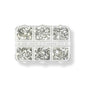 6 Grids Mini Small Silver Nail Art Sequins Mirror Metallic Flakes For DIY Manicure Salon Nail Detail Decor